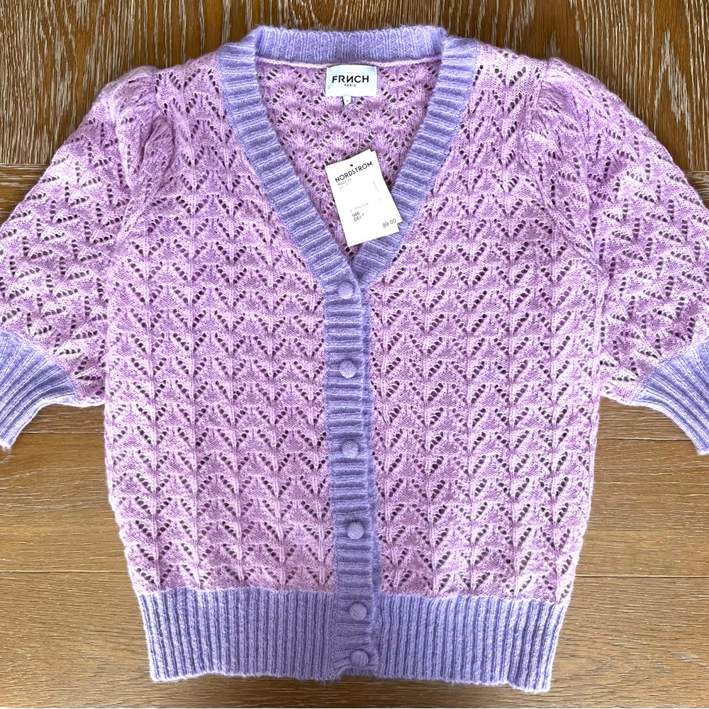 EUC FRNCH Pointelle Cardigan, Small